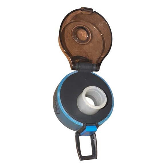 Thermos Stainless Steel Travel Mug 24 Oz Blue Grip Spill-Proof Lid - Picture 5 of 8